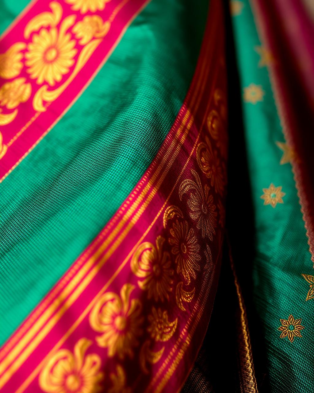 Banarasi saree weave detail
